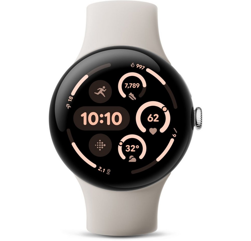 Google Google Pixel Watch 3 (41mm) LTE - hochwertige Smartwatch. Smartwatch, 2 Gigabyte, Hochwertige Materialien von Google