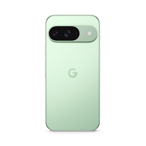 Google Pixel 9 – Android-Smartphone mit Gemini ohne SIM-Lock, erweiterte Kamerafunktion, 24 Stunden Akkulaufzeit und EIN 6,3 Zoll großes Actua-Display – Wintergreen, 256GB von Google