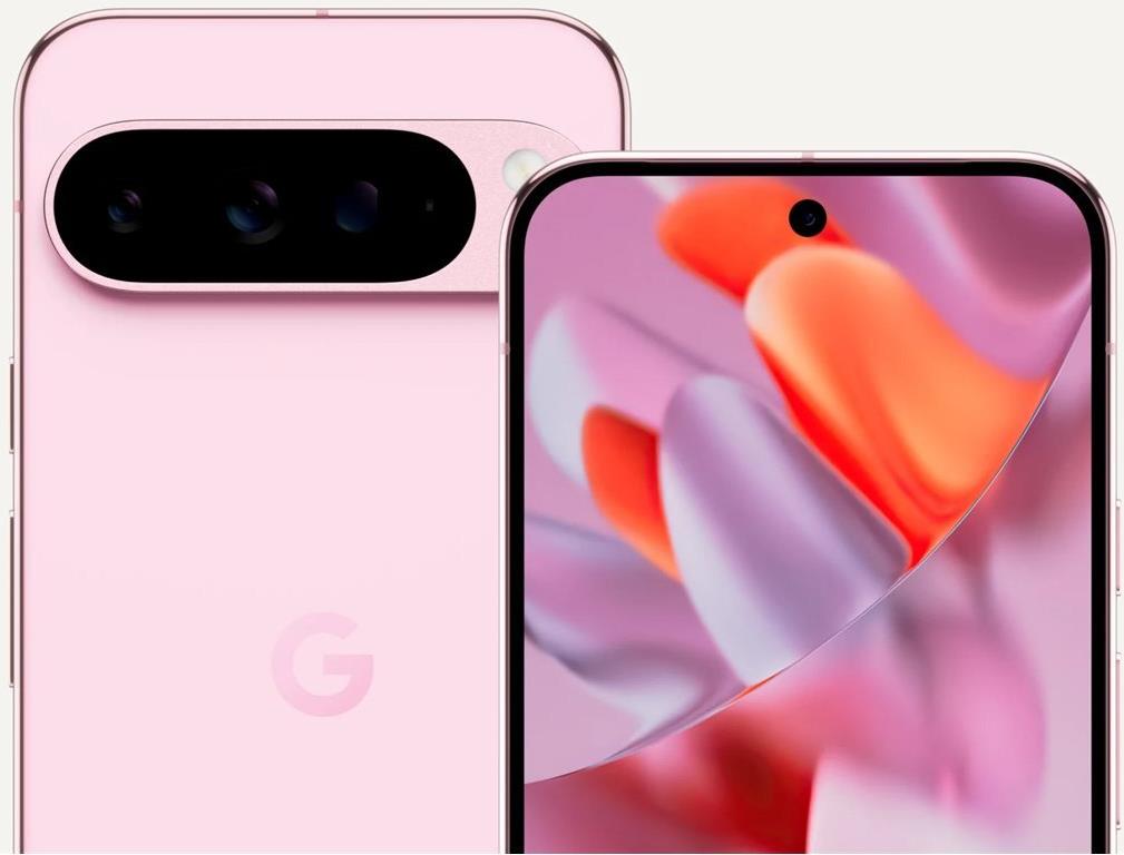 Google Pixel 9 Pro - 5G Smartphone - Dual-SIM - RAM 16 GB / Interner Speicher 128 GB - OLED-Display - 6.3 - 1280 x 2856 Pixel (120 Hz) - Triple-Kamera 50 MP, 48 MP, 48 MP - front camera 42 MP - rosé Quartz (GA05941-GB) von Google