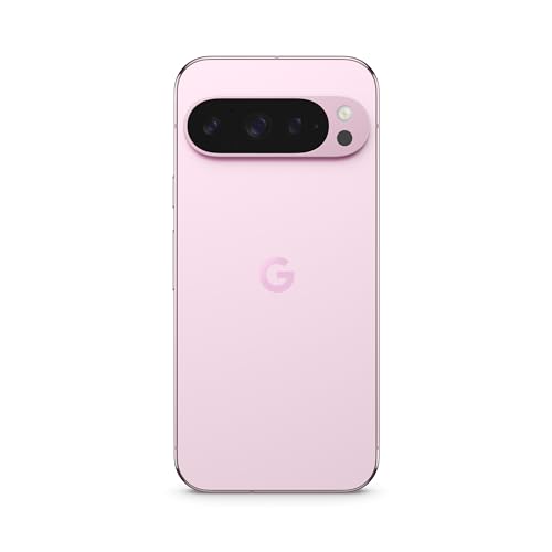 Google Pixel 9 Pro – Android-Smartphone mit Gemini ohne SIM-Lock, Dreifach-Rückkamerasystem, 24 Stunden Akkulaufzeit und EIN 6,3 Zoll großes Super Actua-Display - Rose Quartz, 256GB von Google