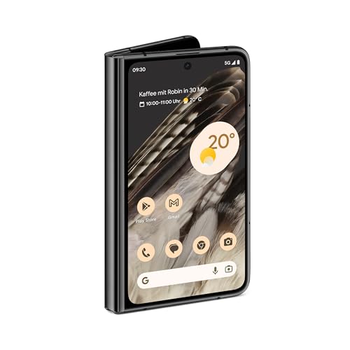 Google Pixel Fold – Android-5G-fähiges-Smartphone ohne SIM-Lock mit Tele- und Ultraweitwinkelobjektiv – Faltbares Display – Freihändig Videos ansehen und erstellen – Obsidian, 256GB Google Pixel Fold – Android-5G-fähiges-Smartphone ohne SIM-Lock mit Tele- und Ultraweitwinkelobjektiv – Faltbares Display – Freihändig Videos ansehen und erstellen – Obsidian, 256GB von Google