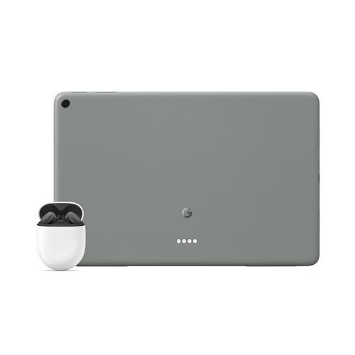 Google Pixel Tablet – Android-Tablet mit 11"-Display und einem Akku mit Langer Laufzeit – 8 GB RAM – 256 GB Speicherplatz – Hazel + Pixel Buds A-Series – Charcoal von Google