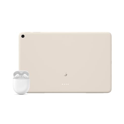 Google Pixel Tablet – Android-Tablet mit 11"-Display und einem Akku mit Langer Laufzeit – 8 GB RAM – 256 GB Speicherplatz – Porcelain + Pixel Buds A-Series – Clearly White Google Pixel Tablet – Android-Tablet mit 11"-Display und einem Akku mit Langer Laufzeit – 8 GB RAM – 256 GB Speicherplatz – Porcelain + Pixel Buds A-Series – Clearly White von Google