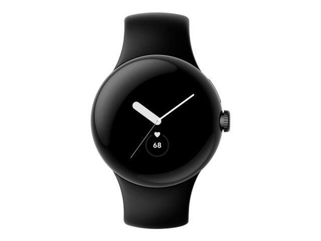 Google Pixel Watch (Wi-Fi) - 41mm in Matte Black mit Sportarmband in Obsidian von Google