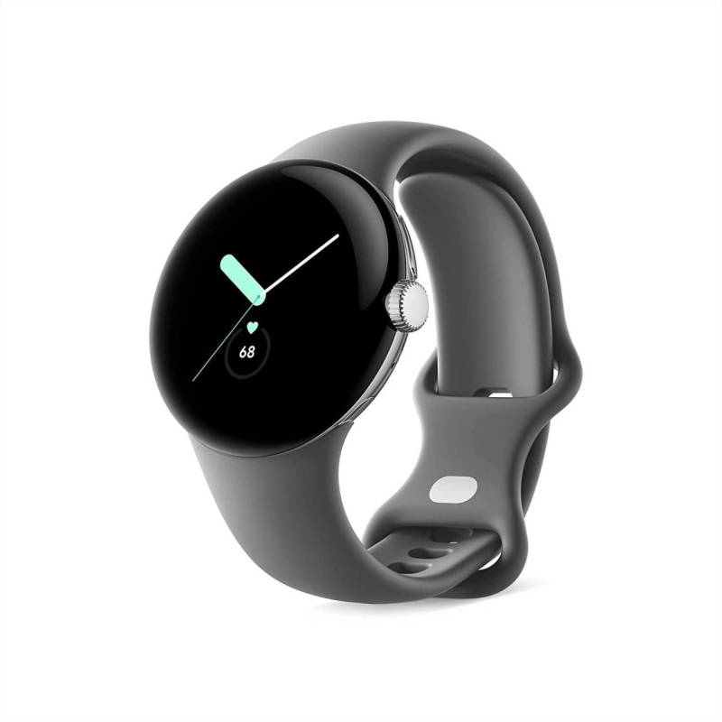 Google Pixel Watch (Wi-Fi) - 41mm in Polished Silver mit Sportarmband in Char... von Google