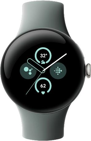Google Pixel Watch 2. Bildschirmtechnologie: AMOLED, Touchscreen. RAM-Kapazität: 2000 MB, Flash-Speicher: 32 GB. WLAN. GPS. Akku-/Batteriekapazität: 306 mAh. Gewicht: 31 g. Bandmaterial: Fluor-Elastomer, Armbandfarbe: Grün, Grau, Bandgröße: S/L. Installiertes Betriebssystem: Wear OS (GA05026-DE) Google Pixel Watch 2. Bildschirmtechnologie: AMOLED, Touchscreen. RAM-Kapazität: 2000 MB, Flash-Speicher: 32 GB. WLAN. GPS. Akku-/Batteriekapazität: 306 mAh. Gewicht: 31 g. Bandmaterial: Fluor-Elastomer, Armbandfarbe: Grün, Grau, Bandgröße: S/L. Installiertes Betriebssystem: Wear OS (GA05026-DE) von Google