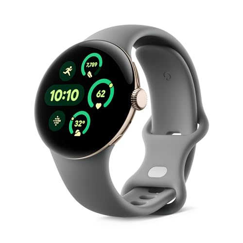 Google Pixel Watch 3 (41 mm) – Android smartwatch with Heart Rate Tracking, Advanced Running from Fitbit, Fitness Insights, 24-Hour Battery – Champagne Gold Aluminium Case – Hazel Band – LTE von Google