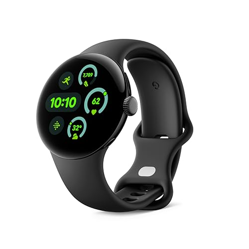 Google Pixel Watch 3 (41 mm) – Android smartwatch with Heart Rate Tracking, Advanced Running from Fitbit, Fitness Insights, 24-Hour Battery – Matte Black Aluminium Case – Obsidian Band – Wi-Fi von Google