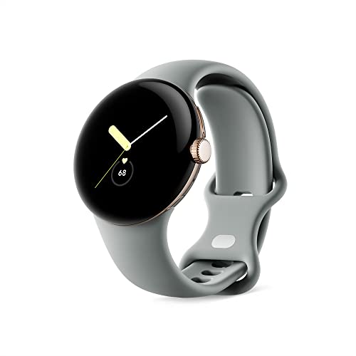 Google Pixel Watch – Android-Smartwatch mit Aktivitätsaufzeichnung – Smartwatch mit Herzfrequenz-Tracker – Edelstahlgehäuse in Champagne Gold mit Sportarmband in Hazel, LTE Google Pixel Watch – Android-Smartwatch mit Aktivitätsaufzeichnung – Smartwatch mit Herzfrequenz-Tracker – Edelstahlgehäuse in Champagne Gold mit Sportarmband in Hazel, LTE von Google