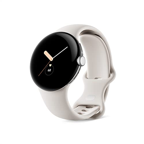 Google Pixel Watch – Android-Smartwatch mit Aktivitätsaufzeichnung – Smartwatch mit Herzfrequenz-Tracker – Edelstahlgehäuse in Polished Silver mit Sportarmband in Chalk, LTE Google Pixel Watch – Android-Smartwatch mit Aktivitätsaufzeichnung – Smartwatch mit Herzfrequenz-Tracker – Edelstahlgehäuse in Polished Silver mit Sportarmband in Chalk, LTE von Google