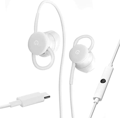 Google USB Typ C kabelgebundenes digitales Ohrhörer-Headset mit Assistent und In-Ear-Übersetzung für Pixel-Telefone, Weiß, S GA00485-US, G019BA88A, 73H00641-00M Google USB Typ C kabelgebundenes digitales Ohrhörer-Headset mit Assistent und In-Ear-Übersetzung für Pixel-Telefone, Weiß, S GA00485-US, G019BA88A, 73H00641-00M von Google