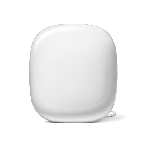 Google WiFi Pro – Wi-Fi 6E Zuverlässiges Heim-WLAN-System mit effektiver Abdeckung für Dein Zuhause Mesh-WiFi-Router Schnee, GA03030-EU, 1-Pack von Google