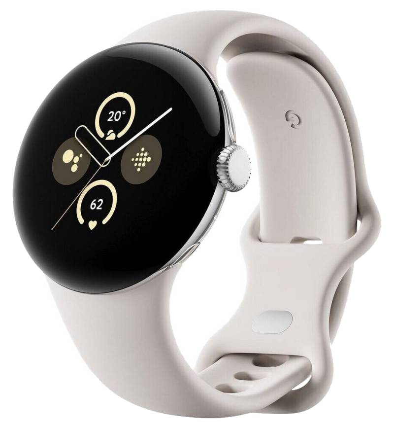 Pixel Watch 2 4G Polished Silver Sportarmband Porcelain von Google