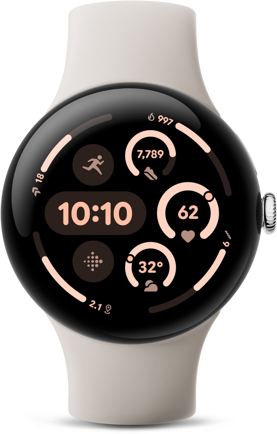 Pixel Watch 3 (45mm) LTE Smartwatch porcelain von Google