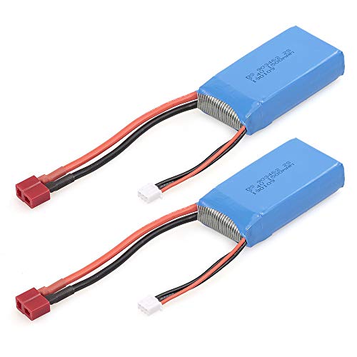 Goolsky ZOP Power RC Li-Po Batterie 7.4V 1500mAh 25C 2S Wiederaufladbar mit T-Stecker für RC Drone Auto Boot Hubschrauber Flugzeug 2St von Goolsky