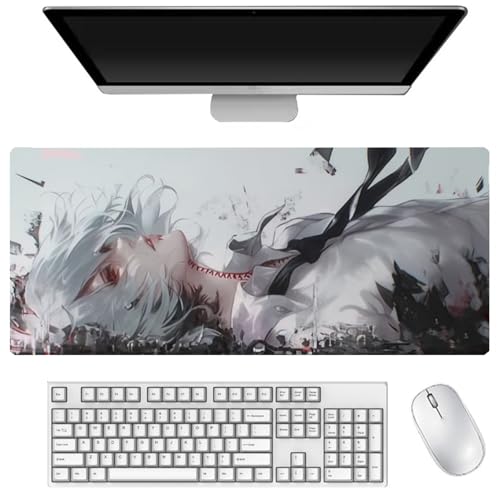Tokyo Ghoul Mauspad| 900 * 400mm Anime Mauspad| Kaneki Ken/Kirishima Tōka Figur Mousepad| Schreibtischunterlage mit Rutschfester Gummibasis für Büro Computer-Zubehör Tokyo Ghoul Mauspad| 900 * 400mm Anime Mauspad| Kaneki Ken/Kirishima Tōka Figur Mousepad| Schreibtischunterlage mit Rutschfester Gummibasis für Büro Computer-Zubehör von Gooyeh