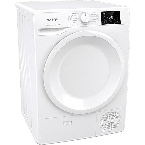 Gorenje DNE 8B Kondenstrockner, 8 kg, LED Display, Made in EU, 16 Programme, Nature Dry, Sportprogramm, Startvorwahl, weiß von Gorenje