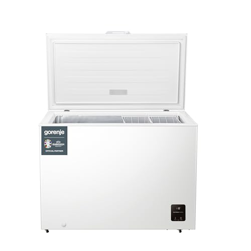 Gorenje FH30EAW Gefriertruhe/Höhe 111,4 cm/Gefrieren 297L/ LED Beleuchtung/Mit Hochleistungsrollen/FastFreeze/Sicherheitsschloss, Weiß von Gorenje