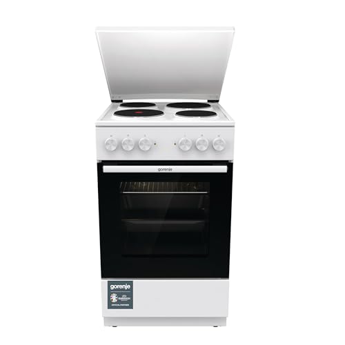 Gorenje GE5A23WH Standherd, 74 Liter, PerfectGrill, Pizza Mode 300°C, AquaClean, Made in Europe, weiß von Gorenje