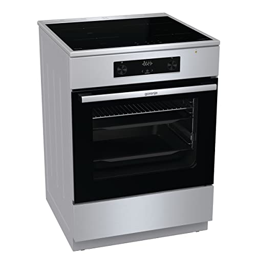 Gorenje GEIT6C60XPG Elektro Standherd mit Induktionskochfeld / 60 cm / 71 Liter/AirFry/Kindersicherung/GentleClose/AquaClean/BridgeZone/PowerBoost/edelstahl von Gorenje