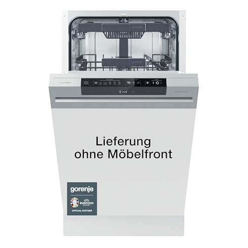 Gorenje GI 561D 10 S Integrierbarer Geschirrspüler / 45cm / 5 Programme/ Vollständiger Überlaufschutz / 11 Maßgedecke / Automatische Türöffnung / Multifunktionaler Unterkorb, Einbau, Edelstahl, Silber von Gorenje