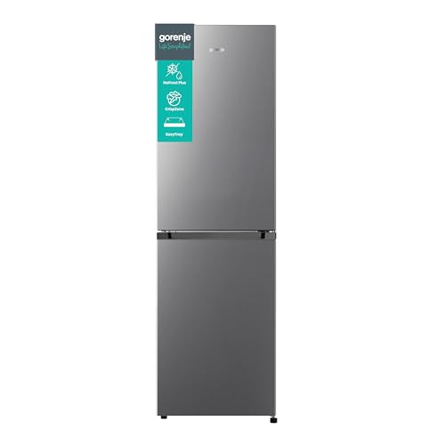 Gorenje NRK 418 ECS4 Kühl-Gefrierkombination/ NoFrostPlus/ MultiFlow 360°/ CrispZone/ 182,4 cm/ Kühlteil 171 l/ Gefrierteil 85 l/ 41 dB/ 226 kWh/ Jahr/ Edelstahl-Look von Gorenje