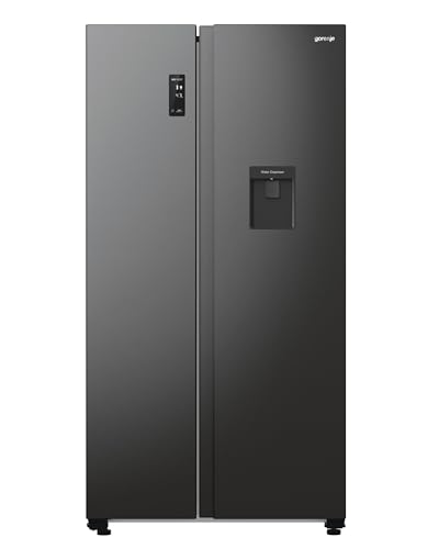 Gorenje NRR 9185 EABXLWD Side by Side Kühl-Gefrierkombination, Made in Europe, EEK E, NoFrostPlus, Inverter-Kompressor, Crisp Zone, ConvertActive Zone, FastFreeze, 178,6 cm, schwarz von Gorenje