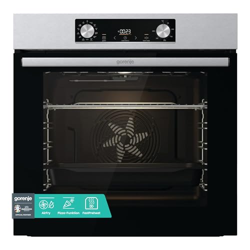 Gorenje OptiBake BOS 6737 E02X Einbau-Backofen / 77L / AquaClean/Heißluft/ExtraSteam/AirFry/PerfectGrill/Pizzamode 300°C/Edelstahl, Inox von Gorenje