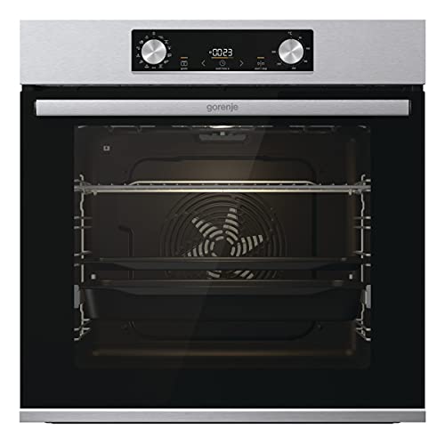 Gorenje OptiBake BPS 6737 E14X Einbau-Backofen / 77L / Pyrolyse / GentleClose & Open / ExtraSteam / Air Fry / Pizzamode 300°C / PerfectGrill / Teleskopauszüge / Inox von Gorenje