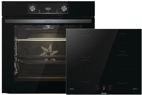 Gorenje Black Induction Set 2, Kombination aus autarkem Kochfeld GI6401BSC und Einbau-Backofen BOS6737E06BG, 77L, Made in Europe, ExtraSteam, AirFry, PizzaMode 300°C, PerfectGrill, schwarz Gorenje Black Induction Set 2, Kombination aus autarkem Kochfeld GI6401BSC und Einbau-Backofen BOS6737E06BG, 77L, Made in Europe, ExtraSteam, AirFry, PizzaMode 300°C, PerfectGrill, schwarz von Gorenje