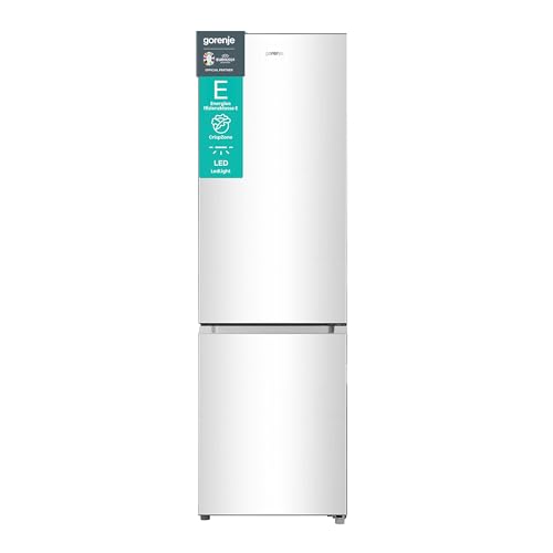 Gorenje RK 4182 PW4 Kühl-Gefrierkombination, 269 Liter Gesamtkapazität, 198 Liter Kühlteil, 71 Liter Gefrierteil, LED-Beleuchtung, Gemüsefach, Türanschlag wechselbar, weiß von Gorenje