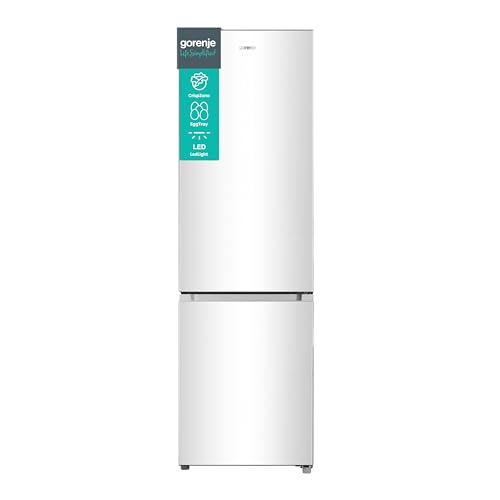 Gorenje RK 4182 PW4 Kühl-Gefrierkombination, 269 Liter Gesamtkapazität, 198 Liter Kühlteil, 71 Liter Gefrierteil, LED-Beleuchtung, Gemüsefach, Türanschlag wechselbar, weiß von Gorenje