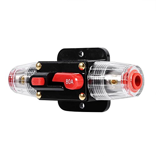 Gorgeri Circuit Breaker Reset Sicherungshalter 50A-100A, Wasserdichtes Auto Boot Sicherungshalter 12-24V Neu 80A - Sicherungshalter 60A, 100A Sicherungshalter von Gorgeri