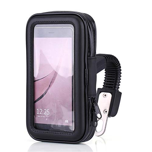 Gorgeri wasserdichte Motorrad Handyhülle Tasche GPS Halterung Motorradhalterung Halterung Halterung für Handy/GPS/MP4 und andere Geräte 360 Grad Drehung.(L) von Gorgeri