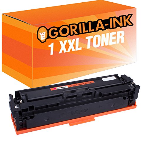 Gorilla-Ink 1 Laser-Toner XXL kompatibel mit HP CF402X 201X Color Laserjet Pro M-252DW M-252N M-274DN M-274N M-277DW M-277N | Yellow 2.300 Seiten von Gorilla-Ink