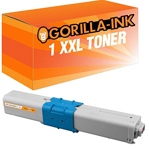 Gorilla-Ink 1 Toner Cyan XXL kompatibel mit Oki C-332 C332 C 332 C332-DN MC-363-DN MC-363-N MC-363-DNW C-332-DNw MC 363 N MC363 DNW C332 DNw von Gorilla-Ink