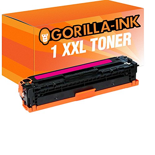 Gorilla-Ink 1 Toner XXL kompatibel mit HP CB543A 125A | geeignet für HP Color Laserjet CM1312NFI CP1215 CP1515N | Magenta 1.400 Seiten von Gorilla-Ink