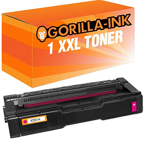 Gorilla-Ink 1 Toner XXL kompatibel mit Ricoh SP-C220 E | Für Infotec Aficio Lanier NRG SP C220 C222DN C222SF C220S C220 C221N C221SF C240DN C220A C220n C240SF | Magenta 2.000 Seiten von Gorilla-Ink