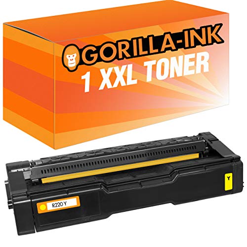 Gorilla-Ink 1 Toner XXL kompatibel mit Ricoh SP-C220 E | Für Infotec Aficio Lanier NRG SP C220 C222DN C222SF C220S C220 C221N C221SF C240DN C220A C220n C240SF | Yellow 2.000 Seiten von Gorilla-Ink