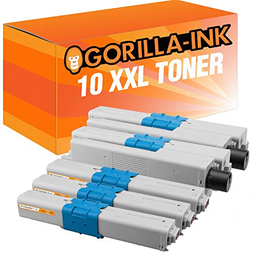 Gorilla-Ink 10 Toner XXL kompatibel mit Oki C-332 C332 C 332 C332-DN MC-363-DN MC-363-N MC-363-DNW C-332-DNw MC 363 N MC363 DNW C332 DNw von Gorilla-Ink