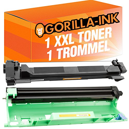 Gorilla-Ink 1x Toner-Kartusche & Trommel XXL kompatibel mit Brother DR-1050 TN-1050 DCP-1601 DCP-1610W DCP-1612W DCP-1616NW HL-1112 A von Gorilla-Ink
