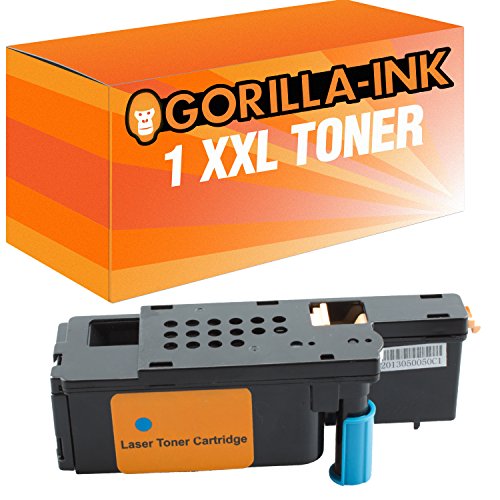 Gorilla-Ink 1x Toner-Patrone XXL Cyan kompatibel mit Dell 1250 1250C 1350 CNW 1355 C1760 NW C1765 von Gorilla-Ink