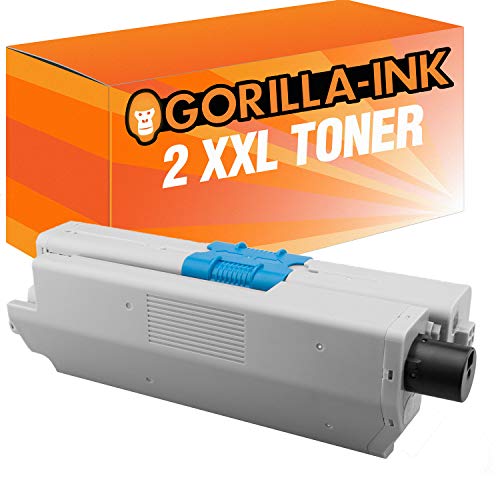 Gorilla-Ink 2 Toner Black XXL kompatibel mit Oki C-332 C332 C 332 C332-DN MC-363-DN MC-363-N MC-363-DNW C-332-DNw MC 363 N MC363 DNW C332 DNw von Gorilla-Ink