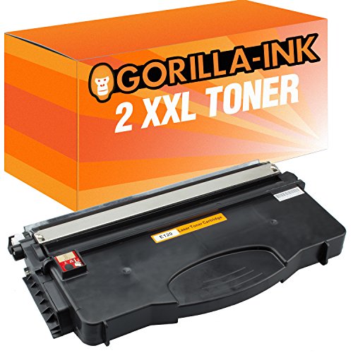Gorilla-Ink 2 Toner XL kompatibel mit Lexmark E120 Black 6.000 Seiten von Gorilla-Ink