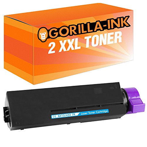 Gorilla-Ink 2 Toner XXL für Oki B412 45807106 Black 14.000 Seiten XXL-Inhalt von Gorilla-Ink