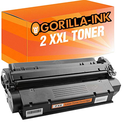 Gorilla-Ink 2 Toner XXL kompatibel mit Canon FX-8 FX8 Fax L380 S L390 L400 Faxphone L170 imageCLASS D340 i-SENSYS L380S L390 Laser Class 510 PC-D 320 PC-D 340 von Gorilla-Ink