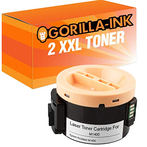 Gorilla-Ink 2 Toner XXL kompatibel mit Epson C13S050651 | Epson Aculaser M1400 Epson Aculaser MX-14 Epson Aculaser MX-14NF | Je 2.200 Seiten von Gorilla-Ink