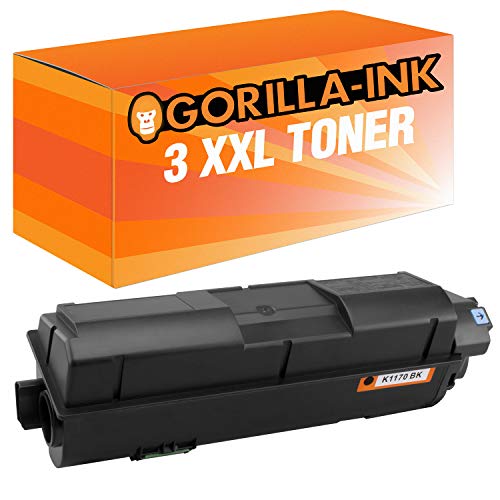 Gorilla-Ink 3 Toner-Patronen XXL für Kyocera TK-1170 Black ECOSYS M2040DN M2540DN M2540DNE M2540DNW M2640IDW von Gorilla-Ink