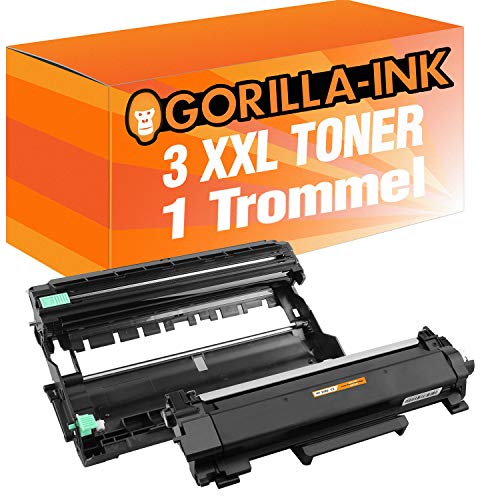 Gorilla-Ink 3X Toner & 1x Trommel kompatibel mit Brother TN-2420 & DR-2400 HL-L 2350 DW HL-L 2357 DW HL-L 2370 DN von Gorilla-Ink