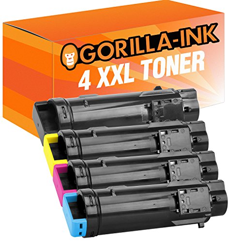 Gorilla-Ink 4 Toner-Patronen XXL kompatibel mit Dell S2825 H825 H625 H 820 Series H 825 H 825 CDW S 2825 CDN von Gorilla-Ink